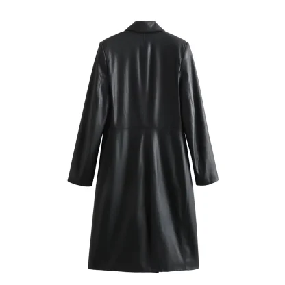 Fashionable Double-Breasted Trench Coat - Image 4