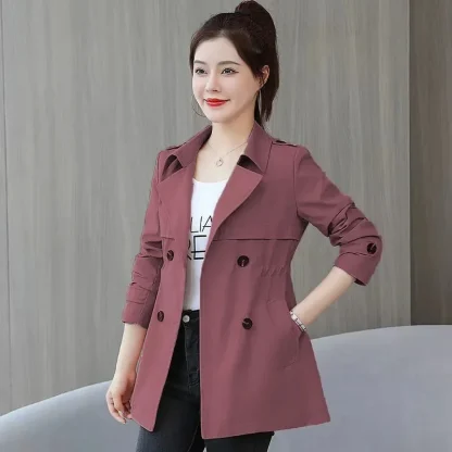 Chic Stand-Collar Trench Coat - Image 4