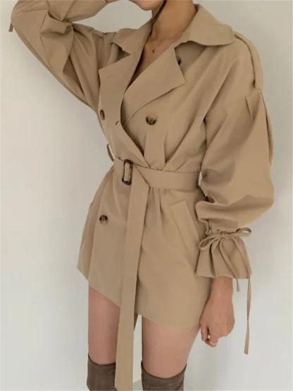 Modern Minimalist Trench Coat - Image 4