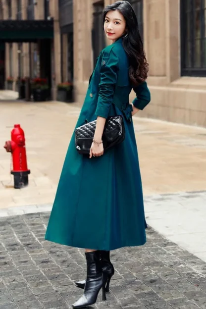 Chic Slim Fit Trench Coat - Image 5