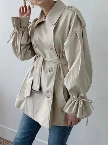 Modern Minimalist Trench Coat - Image 3