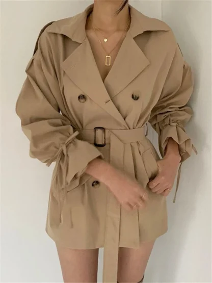 Modern Minimalist Trench Coat - Image 2