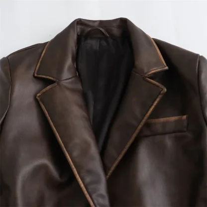 Retro Style Lace-Up Trench Coat - Image 3