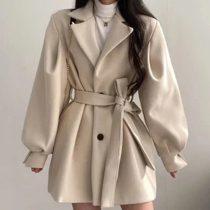 Buttoned Pockets Trench Coat - Image 2