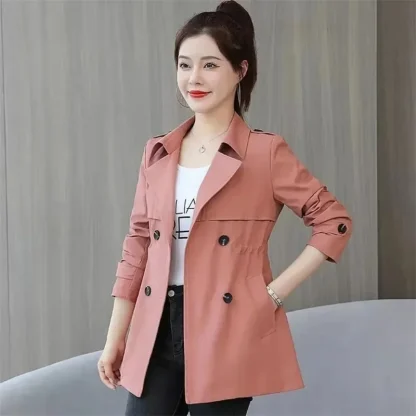 Chic Stand-Collar Trench Coat - Image 3