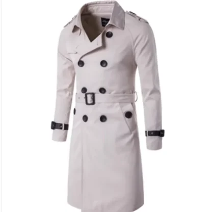 Double-Breasted Windbreak Trench Coat - Image 4