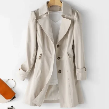 Elegant Mid-Length Trench Coat - Image 4