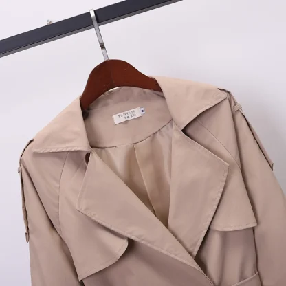 Double-Breasted Trench Coat with Belt - Image 4