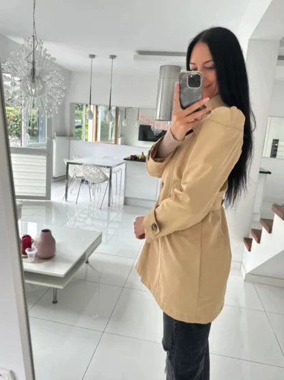 Belted Overcoat Trench Coat - Image 6