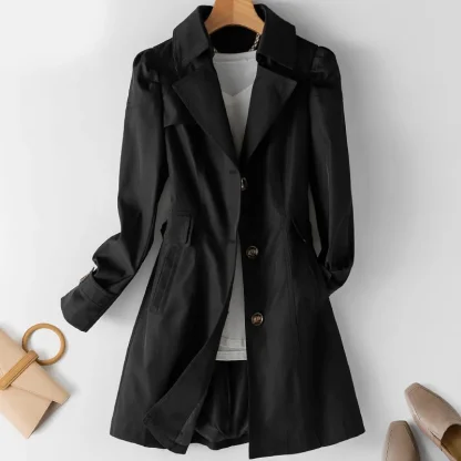 Elegant Mid-Length Trench Coat - Image 3