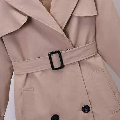 Double-Breasted Trench Coat with Belt - Image 3