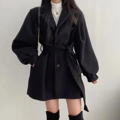Buttoned Pockets Trench Coat - Image 4