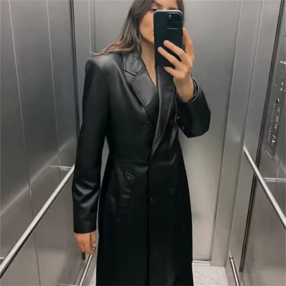 Fashionable Double-Breasted Trench Coat