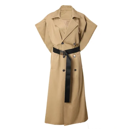 Stylish Sleeveless Trench Coat