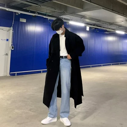 Oversize Leisure Long Trench Coat - Image 4
