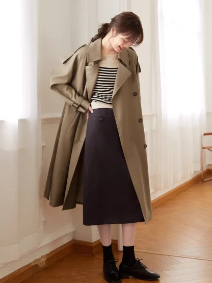 Stylish Earth Tones Trench Coat