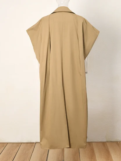 Stylish Sleeveless Trench Coat - Image 3