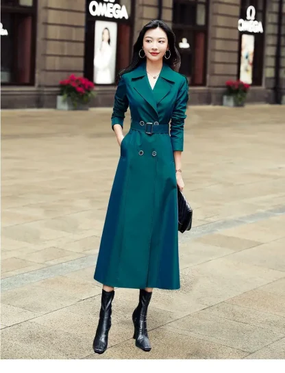 Chic Slim Fit Trench Coat - Image 4
