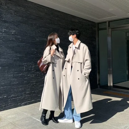 Oversize Leisure Long Trench Coat - Image 5