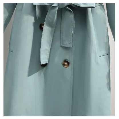 Green Belted Winter Trench Coat - Image 5