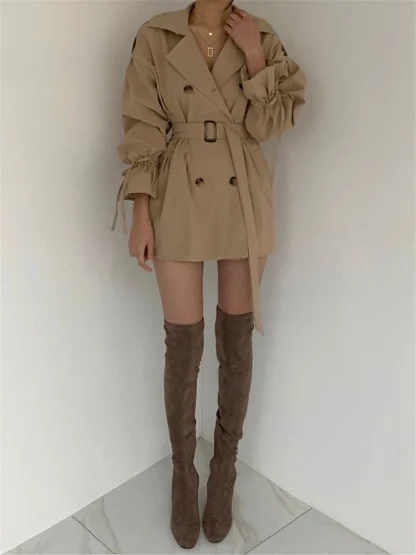 Modern Minimalist Trench Coat - Image 5